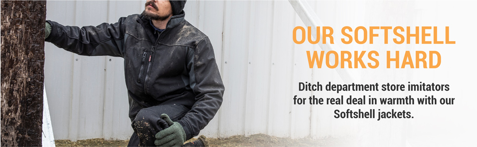 Our Softshell works hard. Ditch department store imitators for the real deal in warmth with our Softshell jackets