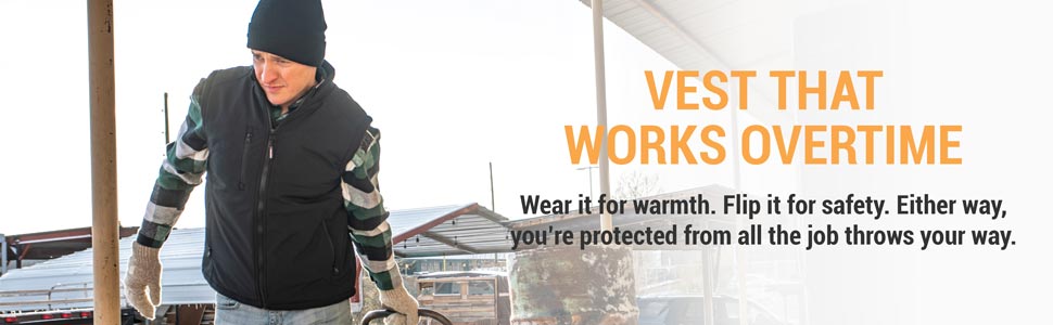 Made for moving. The vest design gives you the ultimate warmth in below freezing conditions without restricting your movements.