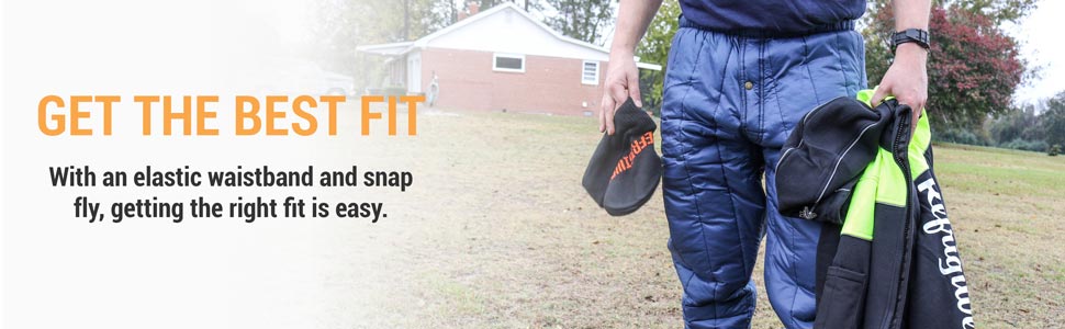 Get the best fit. With an elastic waistband and snap fly, getting the right fit is easy.